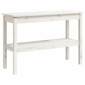 vidaXL fehér tömör fenyőfa tálalóasztal 110 x 40 x 75 cm kép