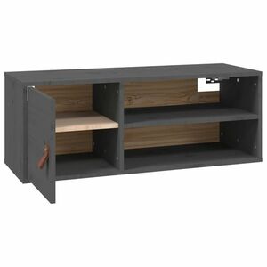 vidaXL szürke tömör fenyőfa faliszekrény 30 x 30 x 80 cm kép
