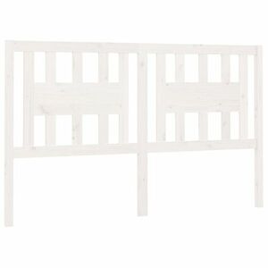 vidaXL fehér tömör fenyőfa fejtámla 206 x 4 x 100 cm kép