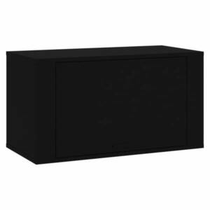 vidaXL fekete szerelt fa fali cipőszekrény 70 x 35 x 38 cm kép
