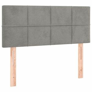 vidaXL világosszürke bársony fejtámla 80 x 5 x 78/88 cm kép