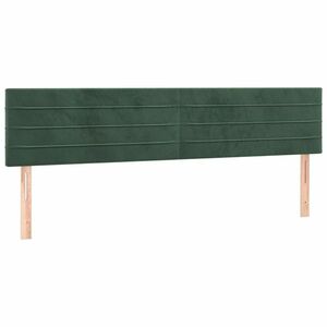 2 db sötétzöld bársony fejtámla 90x5x78/88 cm kép