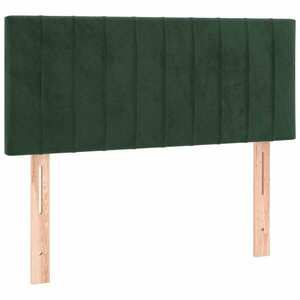 vidaXL sötétzöld bársony fejtámla 100x5x78/88 cm kép