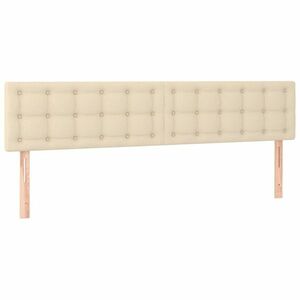 vidaXL 2 db krémszínű szövet fejtámla 90x5x78/88 cm kép