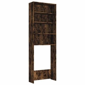 vidaXL füstös tölgyszínű mosógépszekrény 64 x 24 x 190 cm kép