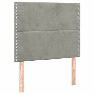 vidaXL 2 db világosszürke bársony fejtámla 80 x 5 x 78/88 cm kép
