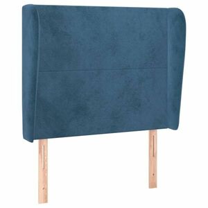 vidaXL sötétkék bársony fejtámla szárnyakkal 93 x 23 x 118/128 cm kép