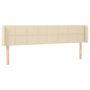 Krémszínű szövet fejtámla 203x16x78/88 cm kép