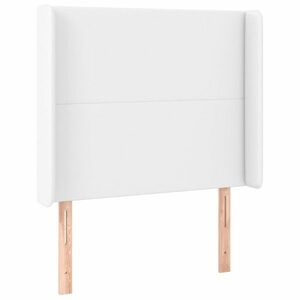 vidaXL fehér műbőr fejtámla szárnyakkal 103x16x118/128 cm kép