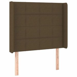 Sötétbarna szövet fejtámla szárnyakkal 93x16x118/128 cm kép