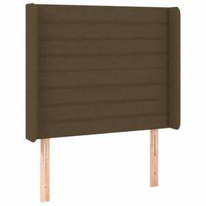 Sötétbarna szövet fejtámla szárnyakkal 93x16x118/128 cm kép