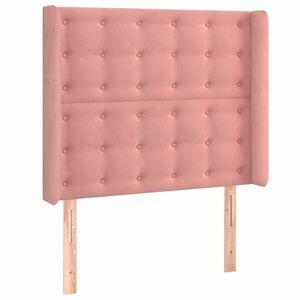 vidaXL rózsaszín bársony fejtámla szárnyakkal 93x23x118/128 cm kép