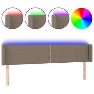 Tópszínű szövet led-es fejtámla 163 x 16 x 78/88 cm kép