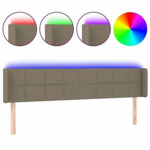 Tópszínű szövet led-es fejtámla 183 x 16 x 78/88 cm kép