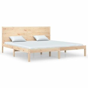 vidaXL Super King tömör fa ágykeret 180 x 200 cm kép