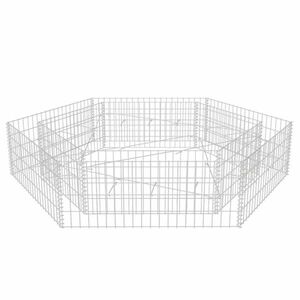 vidaXL hatszögletű gabion magaságyás 200 x 173 x 40 cm kép