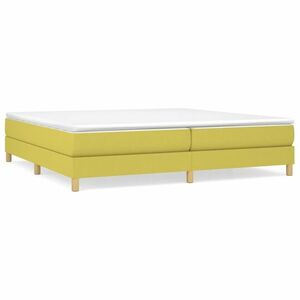vidaXL zöld szövet rugós ágy matraccal 200 x 200 cm kép
