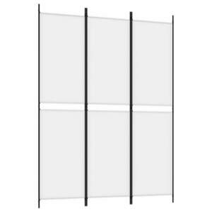 vidaXL fehér 3 paneles szövetparaván 300x180 cm kép