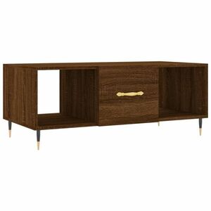 vidaXL barna tölgyszínű szerelt fa dohányzóasztal 102 x 50 x 40 cm kép
