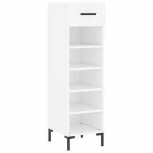 vidaXL fehér szerelt fa cipőszekrény 30 x 35 x 105 cm kép