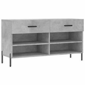 vidaXL betonszürke szerelt fa cipőpolc 102 x 35 x 55 cm kép