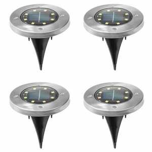 HI LED 4 db napelemes kerti talajba süllyeszthető lámpa kép