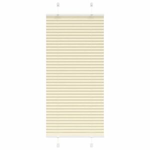 vidaXL pliszírozott redőny krém 55x100 cm szövetszélesség 54, 4 cm kép