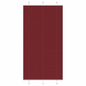 vidaXL pliszírozott redőny Bordeaux piros 110x200 cm szövetszélesség kép