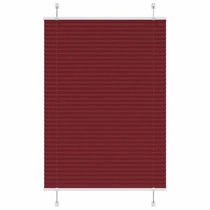 vidaXL pliszírozott redőny Bordeaux piros 100x150 cm szövetszélesség kép