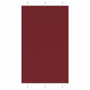 vidaXL pliszírozott redőny Bordeaux piros 120x200 cm szövetszélesség kép