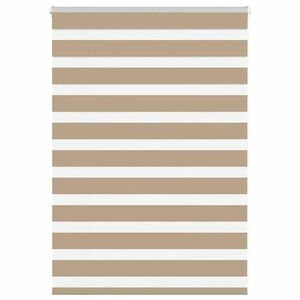 vidaXL zebrafüggönnyel homokbarna szövetszélesség 110, 9 cm poliészter kép