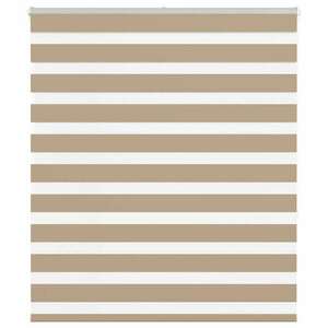 vidaXL zebrafüggönnyel homokbarna szövetszélesség 125, 9 cm poliészter kép