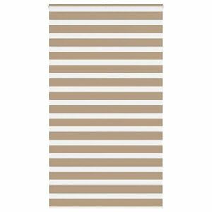 vidaXL zebrafüggönnyel homokbarna szövetszélesség 125, 9 cm poliészter kép