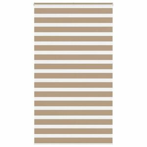 vidaXL zebrafüggönnyel homokbarna szövetszélesség 115, 9 cm poliészter kép