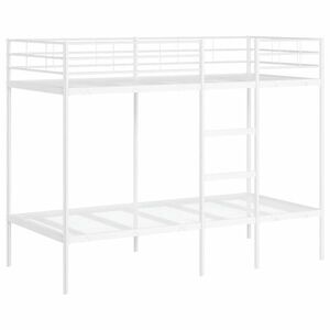 vidaXL fehér acél emeletes ágy matrac nélkül 90 x 190 cm kép