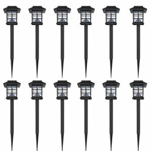vidaXL Napelemes LED kültéri lámpa Szett 6 db Cövek 8, 6 x 8, 6 x 38 cm kép