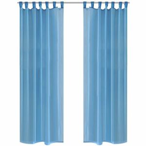 vidaXL Türkiz Átlátszó Függöny 140 x 245 cm 2 db kép