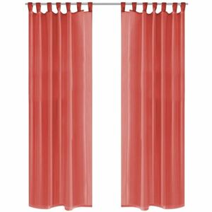 vidaXL 2 db piros fátyolfüggöny 140 x 225 cm kép
