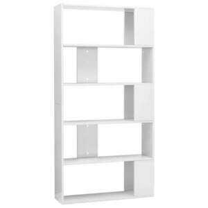 vidaXL magasfényű fehér könyvszekrény/térelválasztó 80 x 24 x 159 cm kép