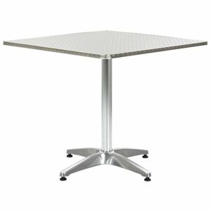 vidaXL ezüstszínű alumínium kerti asztal 80 x 80 x 70 cm kép