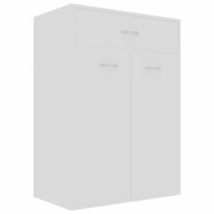 vidaXL fehér forgácslap cipősszekrény 60 x 35 x 84 cm kép
