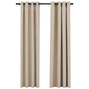 vidaXL 2 db bézs sötétítőfüggöny 140 x 225 cm kép