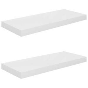 vidaXL 2 db magasfényű fehér MDF lebegő fali polc 60 x 23, 5 x 3, 8 cm kép