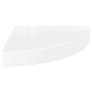 vidaXL magasfényű fehér MDF lebegő sarokpolc 25 x 25 x 3, 8 cm kép