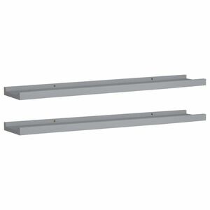 vidaXL 2 db szürke MDF szegélypolc képkeretekhez 80 x 9 x 3 cm kép