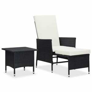 vidaXL polyrattan kerti bútorgarnitúra fekete kép