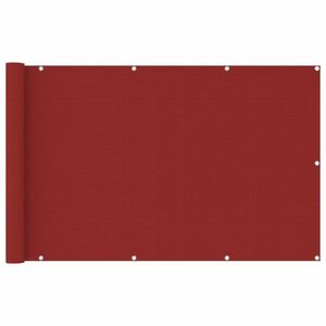 vidaXL piros HDPE erkélytakaró 120 x 600 cm kép