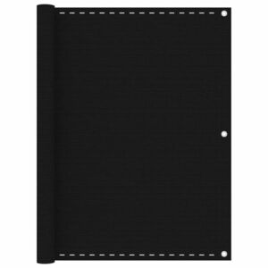 vidaXL fekete HDPE erkélytakaró 120 x 300 cm kép