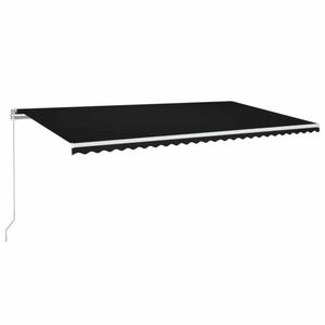 Antracitszürke kézzel kihúzható led-es napellenző 600 x 350 cm kép