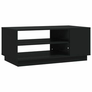 vidaXL fekete szerelt fa dohányzóasztal 102x55x43 cm kép